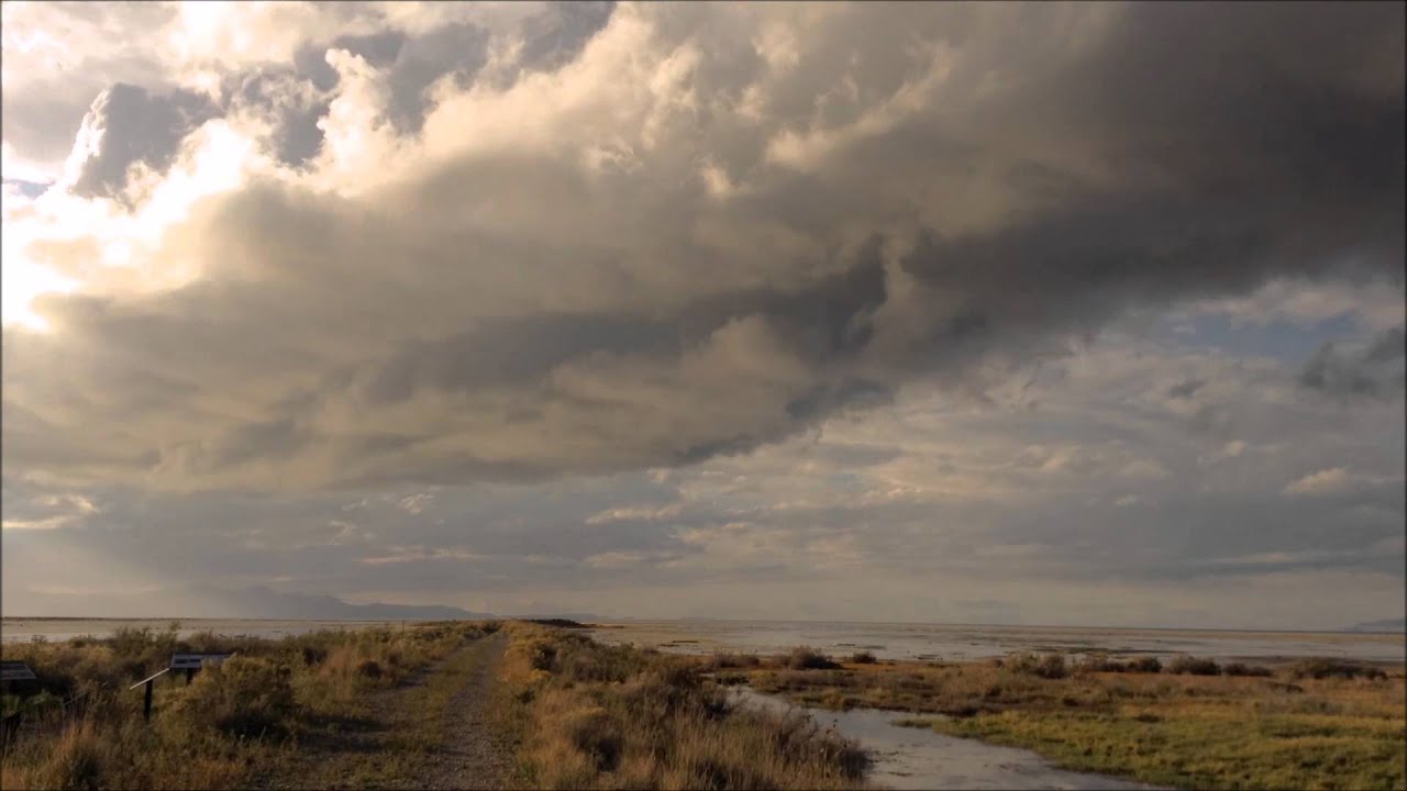 Fall storm at the Great Salt Lake
