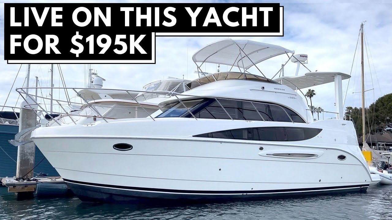  195 000 2006 MERIDIAN 368 AFT CABIN MOTOR YACHT TOUR Affordable Liveaboard Power Boat