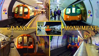 Станция Бэнк и Моньюмент : метрополитен - Доклендское легкое метро ( Лондон )