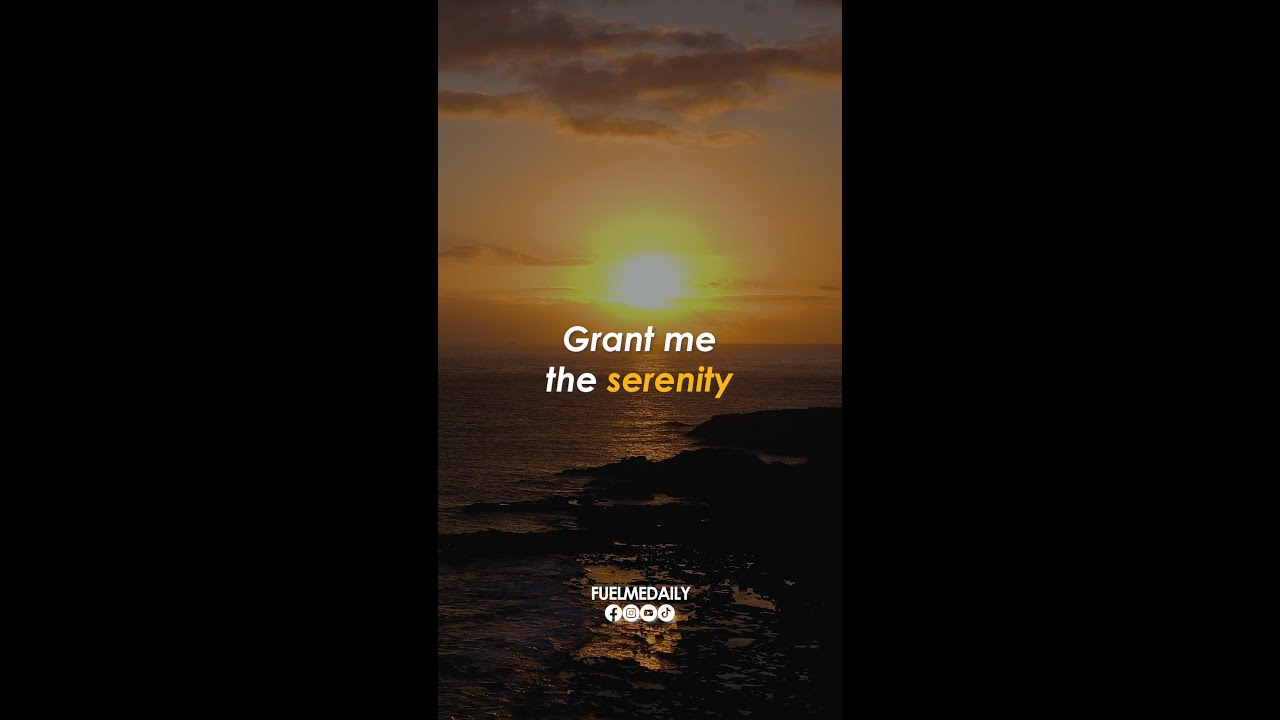 Watch Serenity Prayer - Fuel Me Daily #morningprayer #serenity #peace #prayer #motivational #inspirational on YouTube Watch Serenity Prayer - Fuel Me Daily #morningprayer #serenity #peace #prayer #motivational #inspirational on YouTube