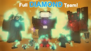 Full DIAMOND Team VS Endless Mode in SKIBI DEFENSE (Roblox)