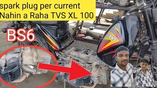 TVS Vicky xL.100 bs6 spark plug per current Nahin a Raha