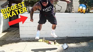 HOW TO KICKFLIP WEIGHING *300 POUNDS* - DOGGFACE208 CHALLENGE
