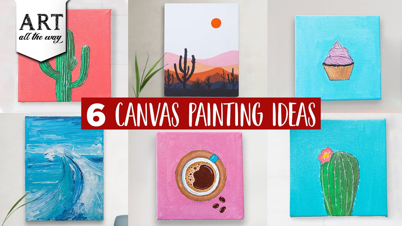 12 Canvas Painting Ideas  DIY Home Decors  Canvas Painting Tutorial