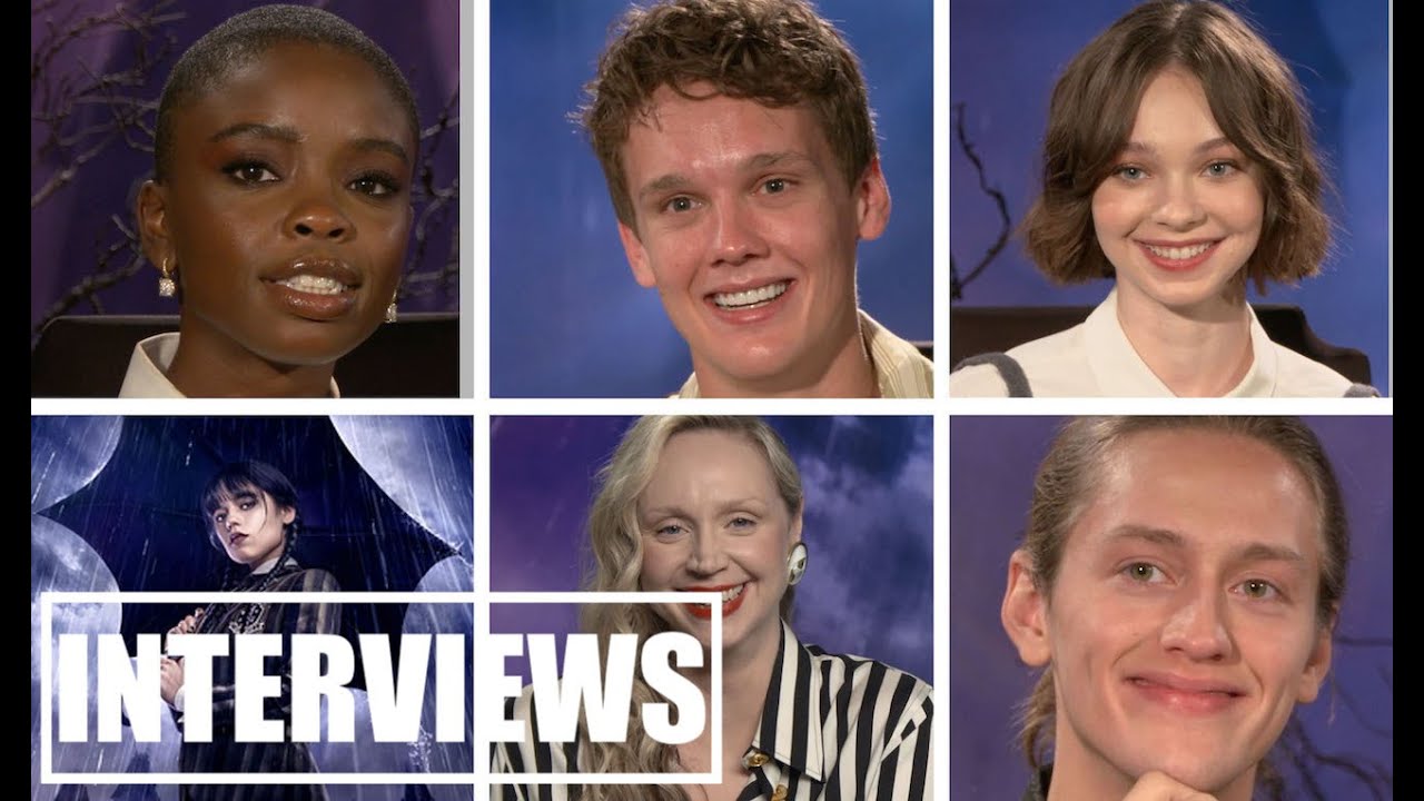WEDNESDAY Interviews - Gwendoline Christie, Emma Myers, Percy Hynes-White, Hunter Doohan, Joy Sunday