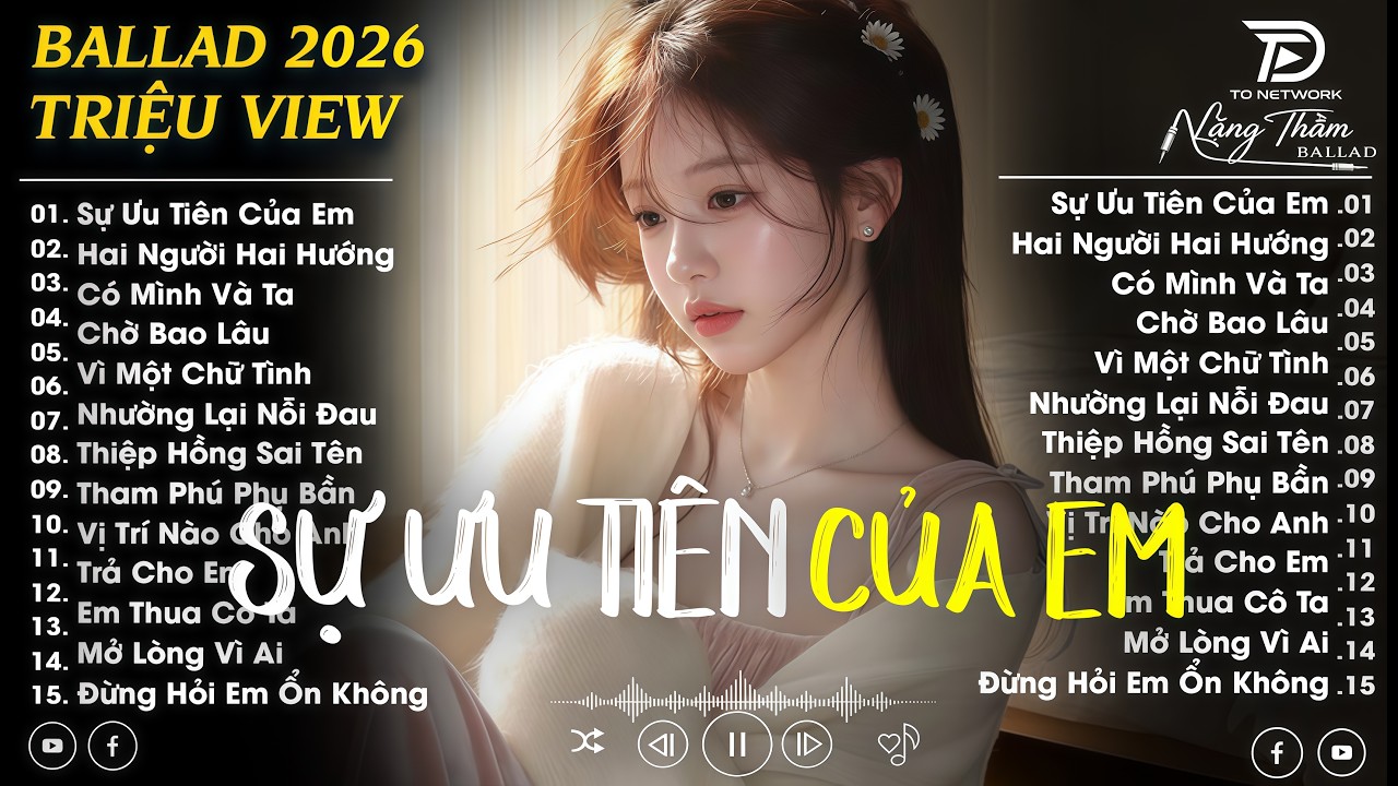 Lk Nhạc Trẻ Ballad Việt Hot Trend Triệu View 2026 ♫Top 20 Ca Khúc Nghe Day Dứt Về Nỗi Đau Tình Yêu