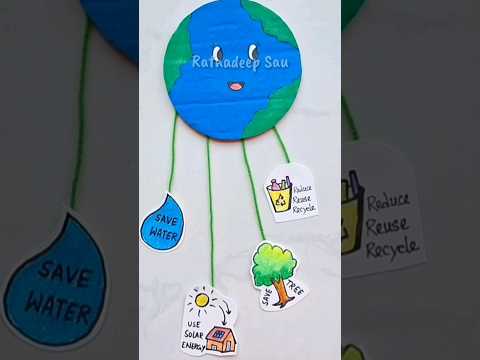 world environment day craft ideas, environment day activity, Environment day drawing poster,art DIY