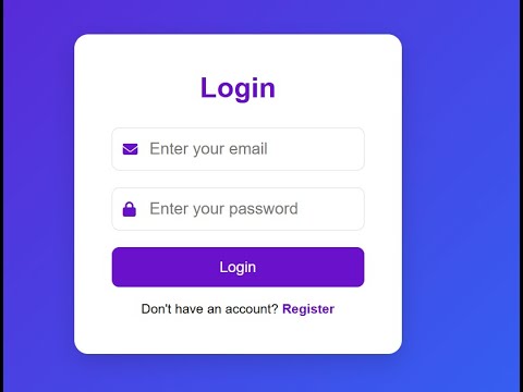 How to Create a Login Web Page Using HTML & CSS | Beginner-Friendly ...
