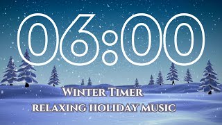 6 Minute Winter Wonderland Countdown Timer ❄️ | Relaxing Music & Snowflake Animations