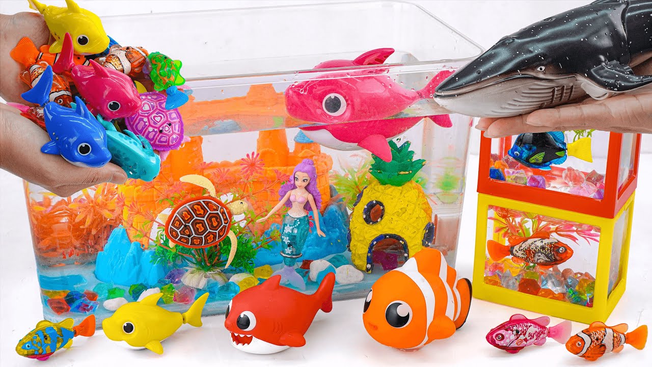 [Toy asmr] Humpback Whale & Nimo Fish & Baby Shark & Lego Aquarium ASMR Satisfying with Unboxing