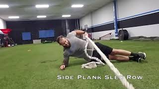 Unconventional CORE movement: Plank Sled Row Series