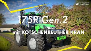 Kotschenreuther K175R Gen.2 Forstschlepper M. Leistungsfähigen Stammholz-Rückekran Standfestigkeit