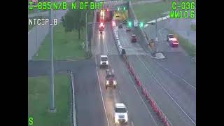 I-895 N Of MD 151 Traffic Camera 4/24/2025 7:52 PM - 11:19 PM (Sunset - Overnight)
