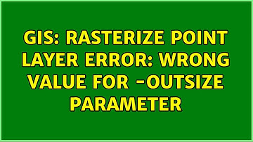 GIS: Rasterize Point layer Error: Wrong value for -outsize parameter
