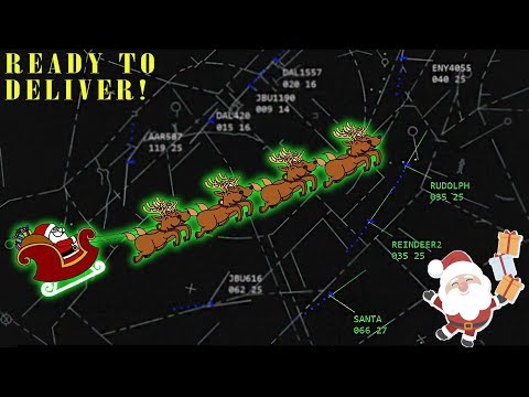 Santa Claus shows up on VASAviation's ATC Radar screen!!