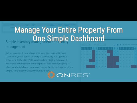 Manage Your Entire Property From One Simple Dashboard OnRes Property Management System Lite PMS 