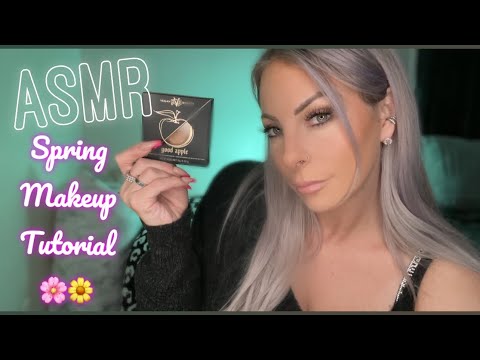 ASMR Spring Makeup Look • Get Ready With Me • TiKTok Viral KVD Beauty Apple 🍎 Balm • Whispering