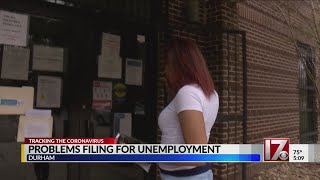 Some in NC have problems filing for unemployment as offices are closed