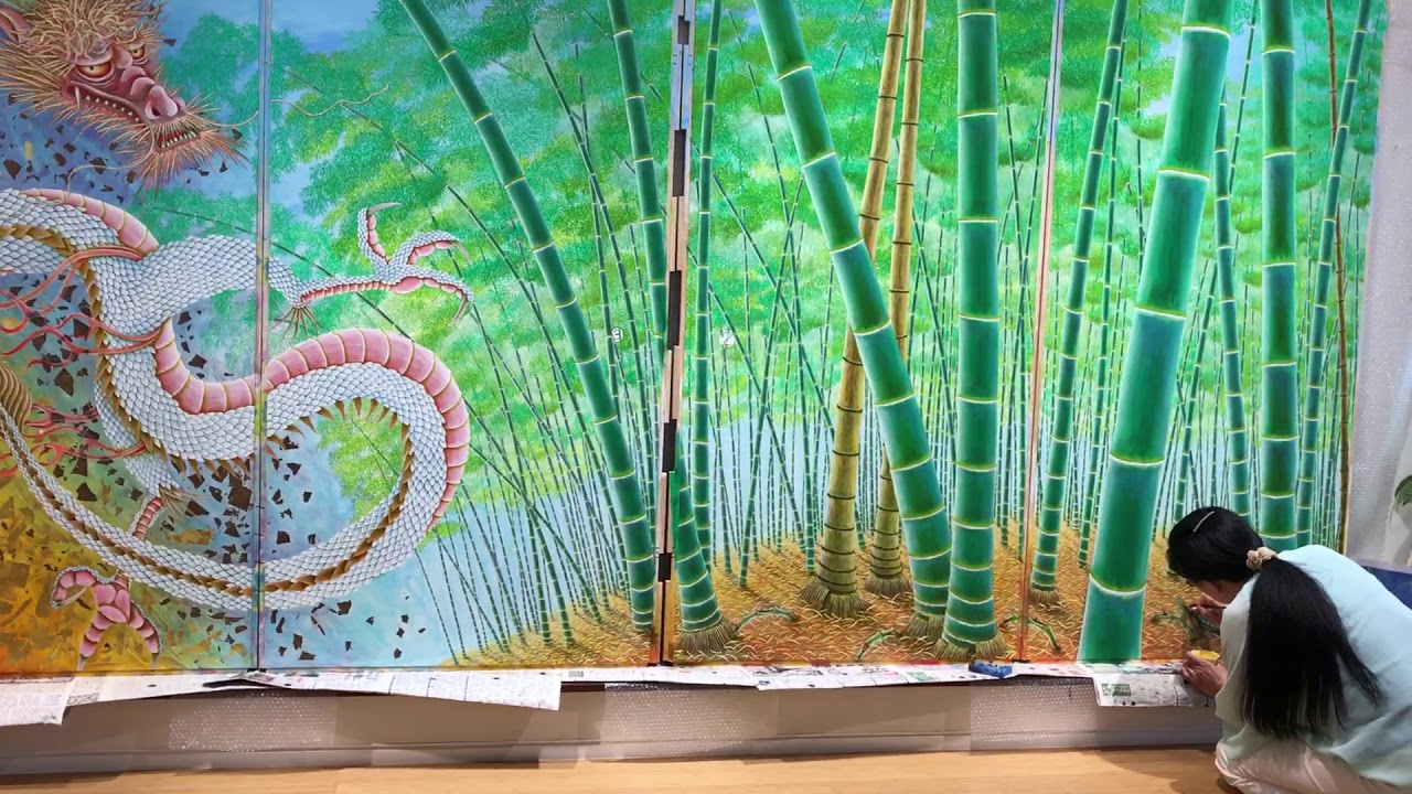 原画 油絵 京都 蓮華寺 🔼 「 画家の水庭 」 約73×60cm 油彩画 2008年 . 