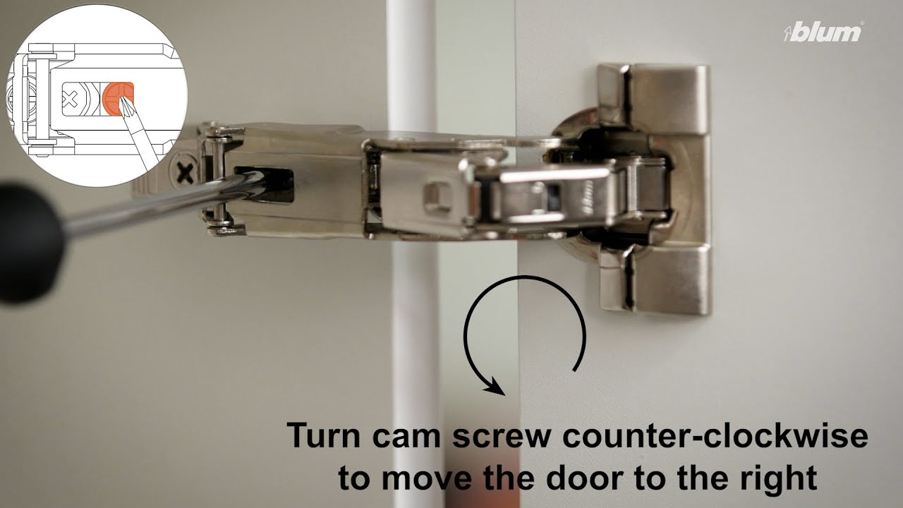 Cabinet Door Side To Adjustment With Blum S Clip Top Blumotion 155 Hinge You