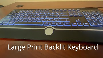 Demonstrating features of this large print backlit keyboard from Amazon "FULL REVIEW*