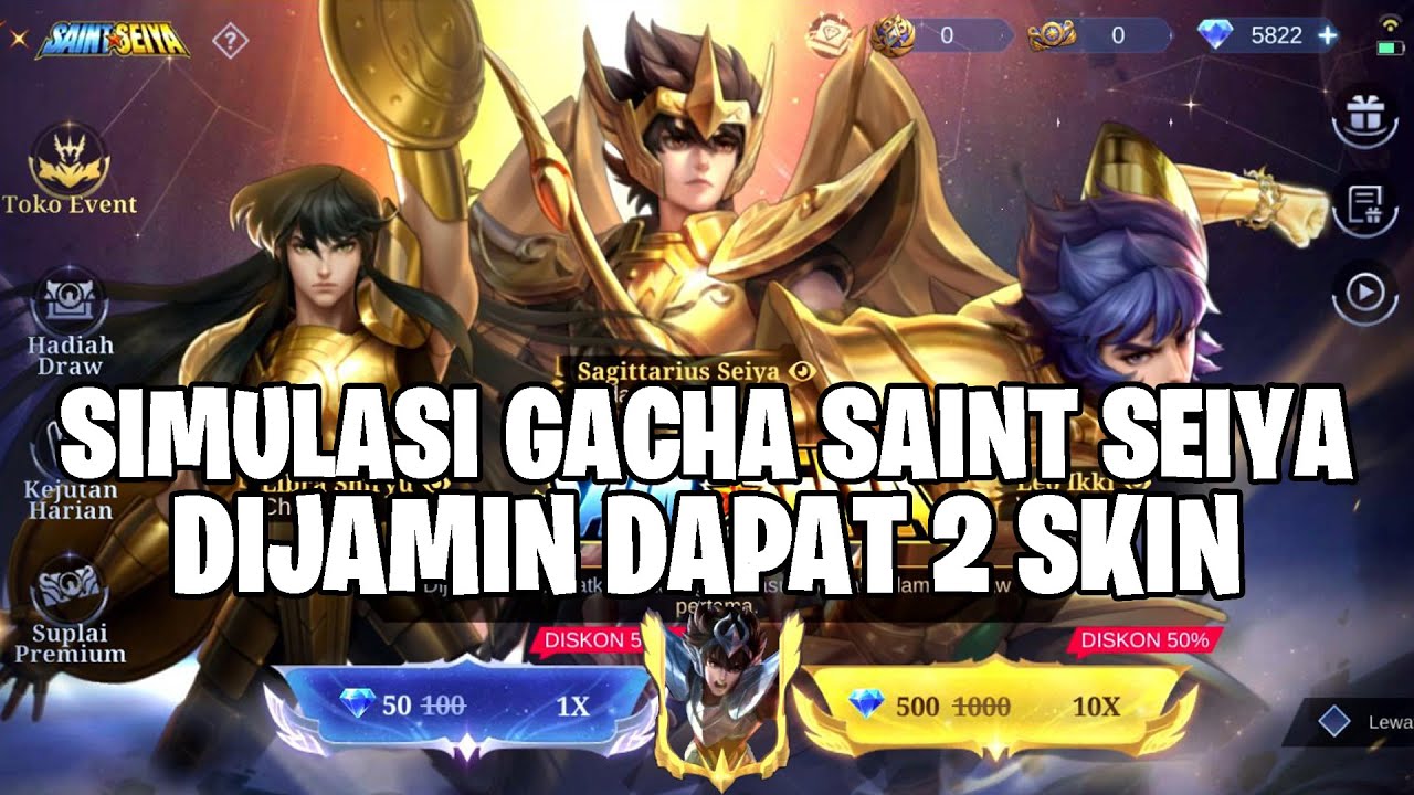 SIMULASI GACHA SAINT SEIYA - JANGAN SAMPAI SALAH GACHA! BERIKUT TIPS ANTI RUNGKAD AUTO DAPAT 2 SKIN