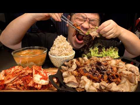 먹방창배 주꾸미삼겹살 따로 또 같이 계란국까지 대박 레전드 먹방 Stir fried webfoot octopus and pork belly eatingshow realsound k