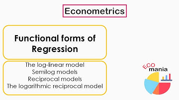 Functional forms of Regression| Econometrics |ECO mania