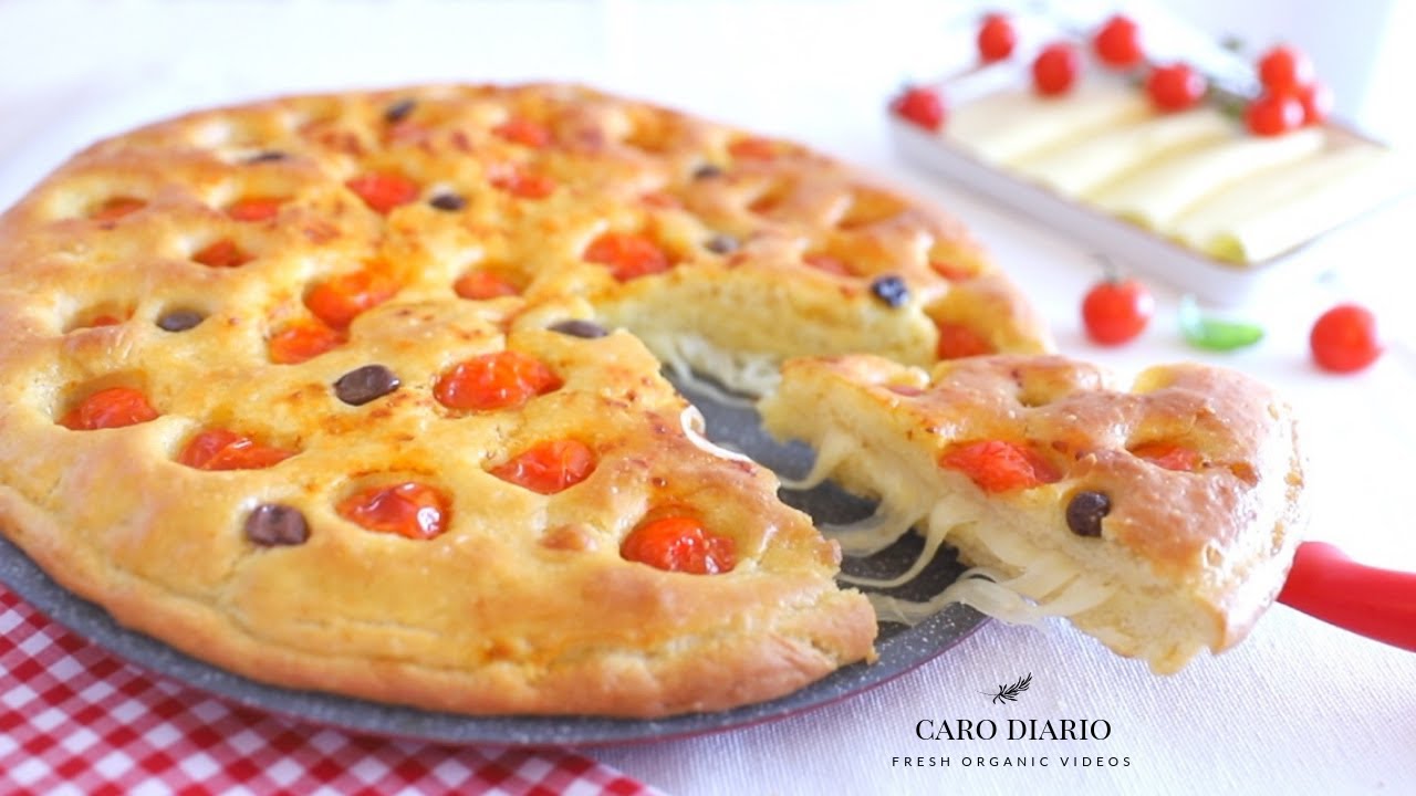 FOCACCIA FACILE: SOFFICISSIMA, FARCITA E SENZA IMPASTO | LIEVITAZIONE PERFETTA, RICETTA SEMPLICE