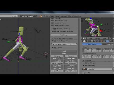 Tutorial Blender  Membuat  Animasi  Orang  Berjalan  Part 1 