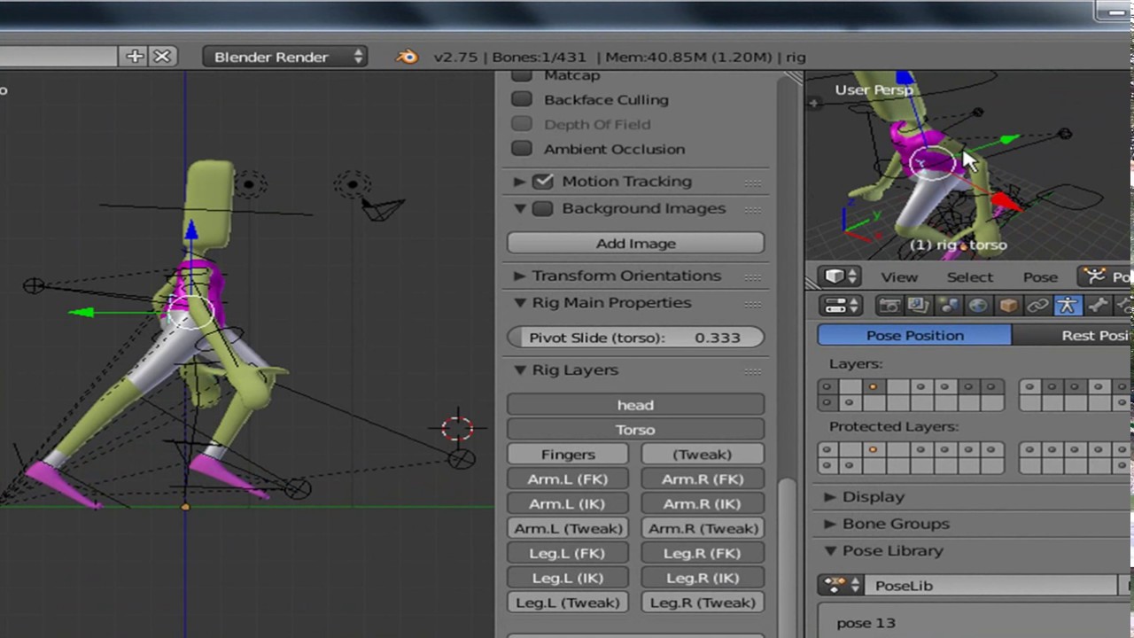  PART 1 Tutorial Membuat  Animasi  Berjalan di  Blender  