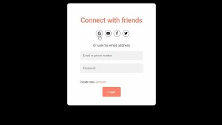 HTML & CSS & Font-awesome Responsive Authentication page screenshot 4