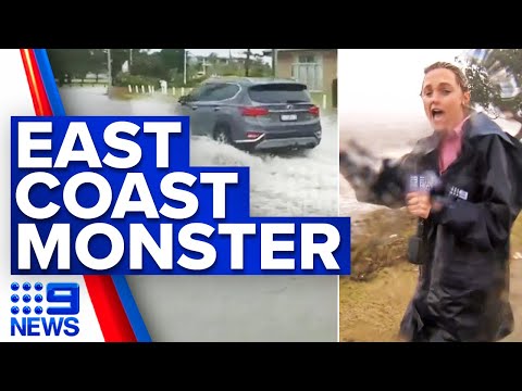 Destructive superstorm lashes Byron Bay, south-east Queensland | 9 News Australia