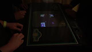 Atari Warlords Arcade Game 4 player stand up console being played