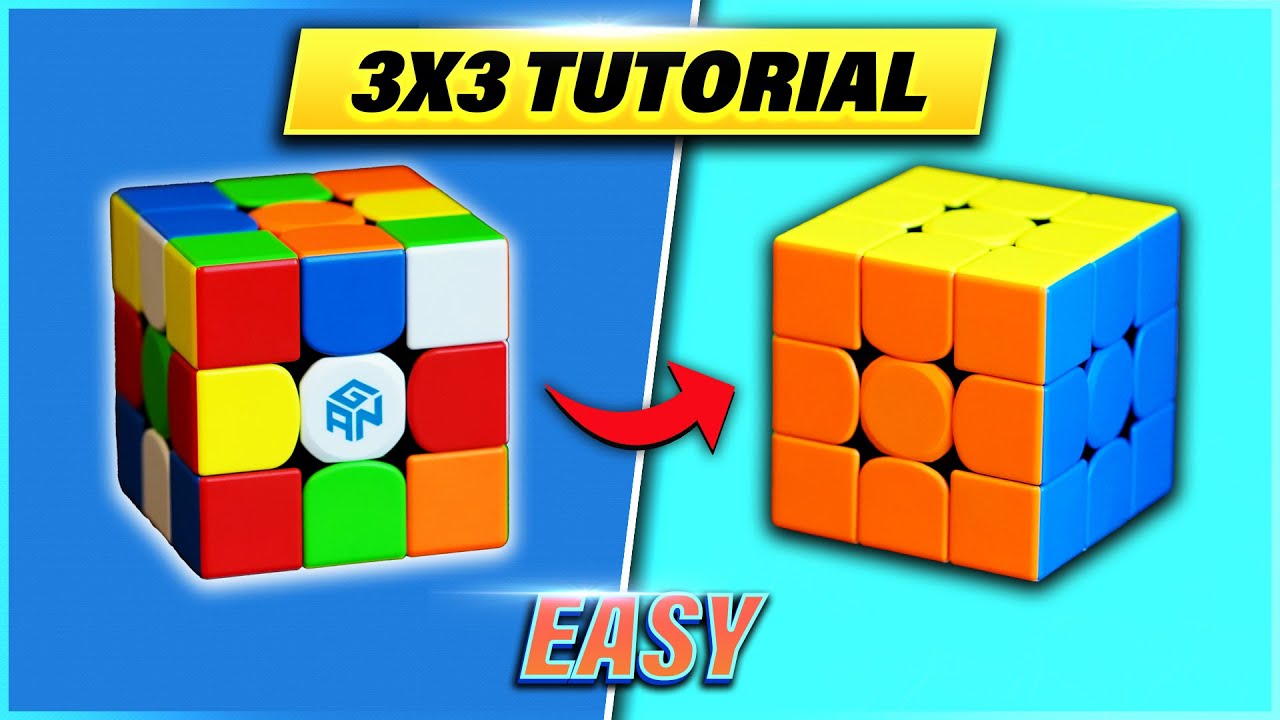 HOW TO SOLVE THE 3x3x3 RUBIK'S CUBE, EASY BEGINNER METHOD