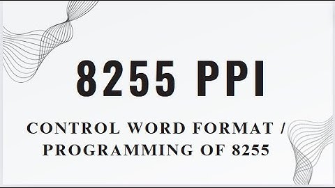 Programming of 8255 | Different Modes of operations 8255 | L1
