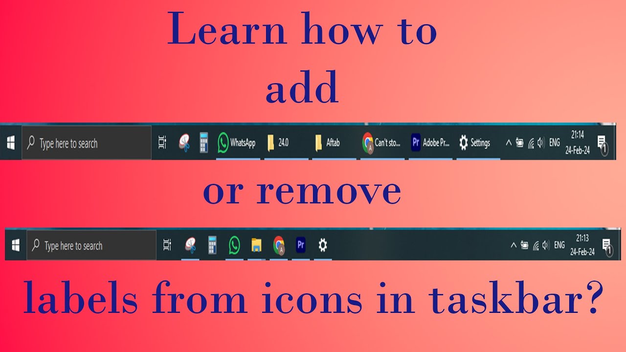 Label Task Bar Worksheet How to add or remove labels from icons in taskbar - YouTube
