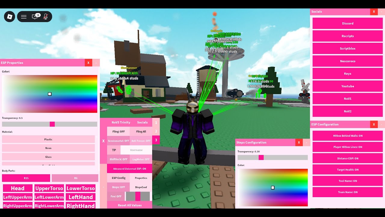 NoV3 Universal Script Gui - By nescoroco - Script & Key on description