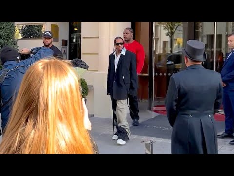 Tyga Draws A Crowd While Leaving His Hotel In Paris