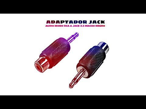 Video de Adaptador audio mono rca a jack 3.5 macho  Negro