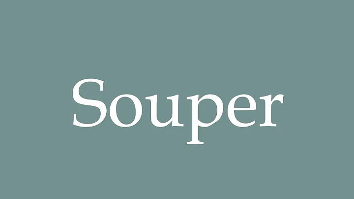 How to Pronounce ''Souper'' (Dinner) Correctly in French