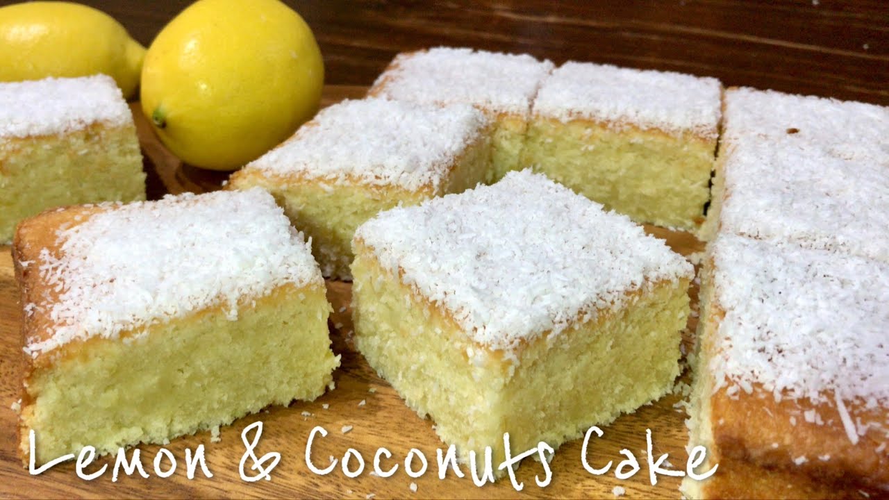しっとり爽やか🍋レモン＆ココナッツケーキの作り方　Lemon & Coconuts Cake recipe
