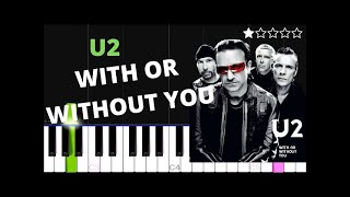 U2 - With Or Without You | PIANO COVER | TUTORIAL | LESSON