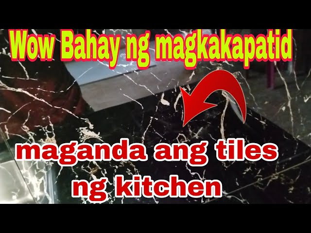 wow Bahay ng k sisters maganda ang tiles ng kitchen class=