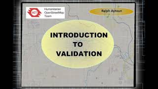 HOT Training Webinar: Validation with RAytoun (using JOSM) Sept 2020