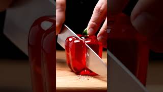 Glass Bell Pepper Slice ASMR 🌶️✨