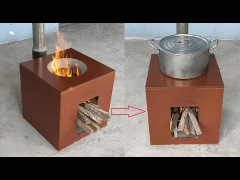 How to make smoke free wood stove   beautiful saving firewood