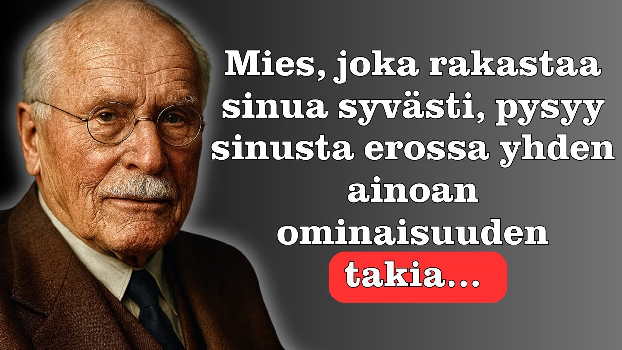 Mies, joka rakastaa sinua syvästi, pitää etäisyyttä yhden ominaisuuden takia. – Carl Jung