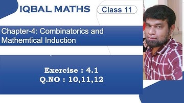 TN Class 11 Maths Exercise 4.1 Q .NO.10 to 12 Chapter 4 Combinatorics And Mathematical Induction