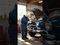 Classic Car Mechanic Is a Polar Bear?! 🤯 (Wait for it) #Shorts #bear #funny #drive #trending
